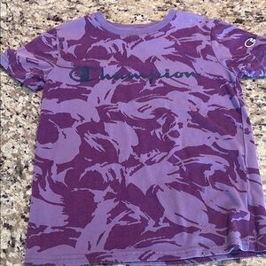 Champion Purple Camo Short Sleeve Tee